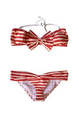 été swim: The St Tropez Bikini in Red and White Stripe