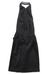 Tulip Dress in Medium-weight Black Cotton